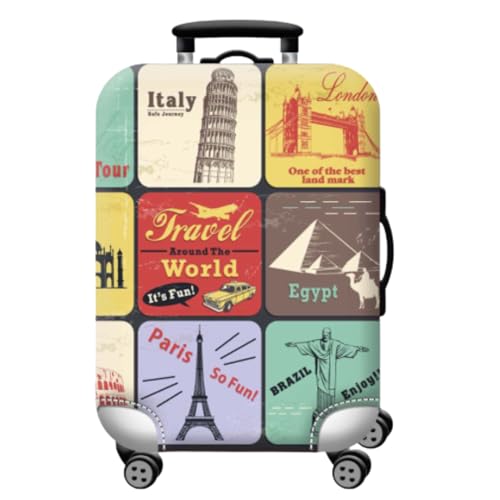 Coprivaligia Elastico Lavabile Riutilizzabile – Custodia Copri Valigia Protettiva per Bagagli – Copertura per Valigia da Viaggio – 4 Taglie Disponibili (S, M, L, XL) – Proteggi Valigia