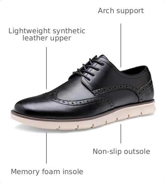 Image of Jousen Mens Dress Shoes Comfortable Business Casual Sneakers