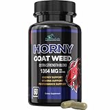YUMMYVITE Horny Goat Weed Extra Strength - with Maca, L-Arginine, Ginseng - Boost Desire, Performance, Stamina, Energy, Non-GMO Formula, 60 Capsules