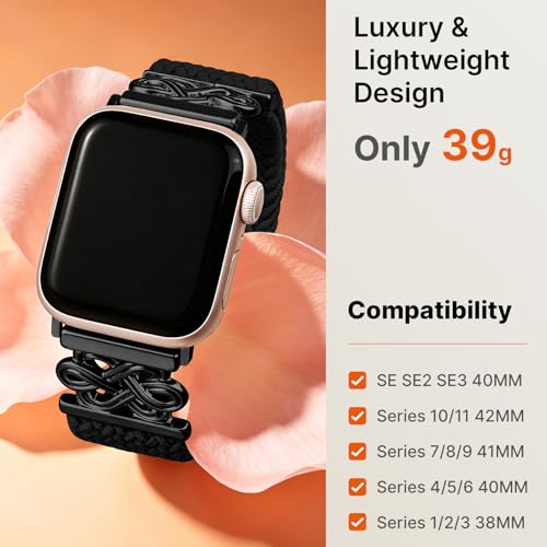Image of Fullmosa Magnetic Knot Braided Nylon Strap for Apple Watch 38 40 41 42mm