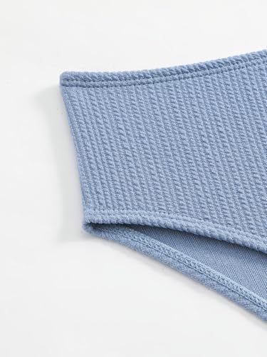 Mädchen-Bikini-Set mit Röcken, Geripptes Badeanzug-3-Teil-Set, Schwimmbekleidung für Teenager, Größen 9 10 11 12 13 14 Jahre (128,134,140,146,152,158,164)