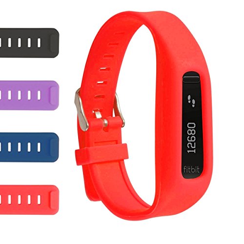 Correa de recambio con hebilla para Fitbit One (monitor no incluido), rojo