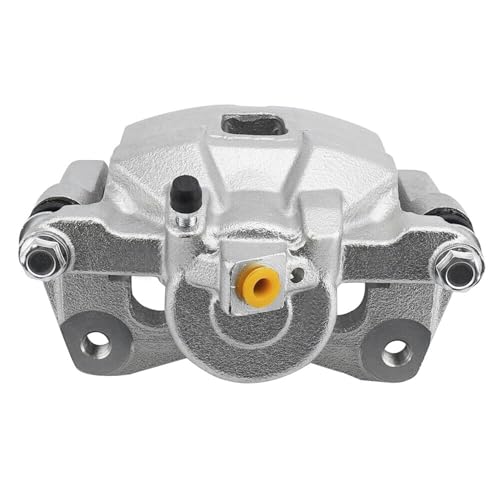 Image of Detroit Axle - Front Left Brake Caliper for 1998-2002 Toyota Corolla Chevrolet Prizm Disc Brake Caliper w /Bracket 1999 2000 2001 Replacement Driver Side Assembly