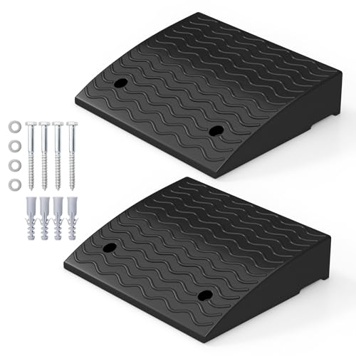 Rampas de goma para bordillo para autos, set 2 piezas miniatura 1