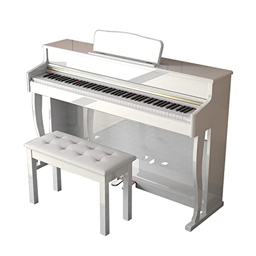 88 Touches Piano Numérique Lesté Hammber Action Clavier Électrique Piano Support Bluetooth MIDI Avec Support De Meubles, Triple Pédale, Tabouret for Débutants Et Professionnels (Color : White) - Les Beatles, Paul McCartney, John Lennon, RIngo Starr, George Harrison 88 Touches Piano Numérique Lesté Hammber Action Clavier Électrique Piano Support Bluetooth MIDI Avec Support De Meubles, Triple Pédale, Tabouret for Débutants Et Professionnels (Color : White)