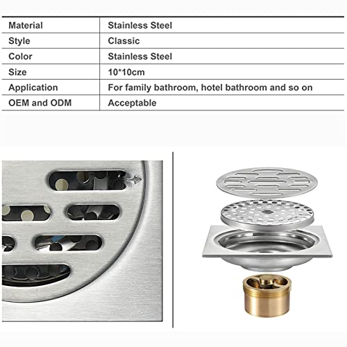 Drain de douche en acier inoxydable 304 avec finition brossée durable - 6
