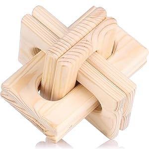 XMGZQ Wood Knot Decor,6-Link Wood Chain Link Decor,Desk Fireplace Shelf Decor,Boho Home Decorations for Living Room Decor and Accessories,Farmhouse Coffee Table Decor,Natural Wood Sculpture