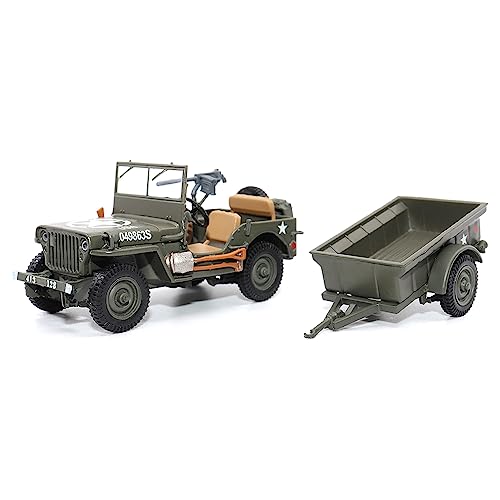 1:43 Scale 1/4 -Ton Utility Truck with Trailer - Militaria Diecast by Motor City Classics | Model 23200-44