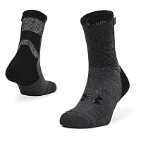 Under Armour Unisex UA Armour Dry Run Crew Socks, Black, Medium