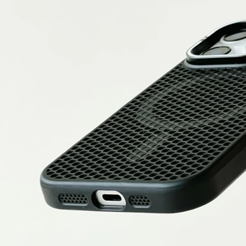 Coque de téléphone en maille pour iPhone 16 Pro rose antichoc - 4