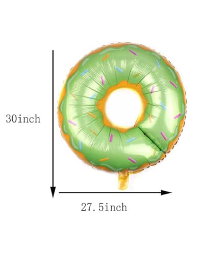 Image of ARV ZONE Donut Bar Letter Foil Balloon & Donut Balloon, Candy Birthday Party Decorations Girls Kids Birthday Baby Shower,Birthday Balloons, Donut theme birthday decorations (Donut 2nd)