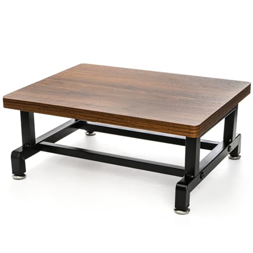 ZAVOOS Wood One Step Stool, Anti-Slip Bed Steps Stool for High Beds Riser for Adults, 500 Lbs Capacity Heavy Duty One Stepping Footstool with Steel Frame for Bedroom Kitchen Bathroom Outdoor