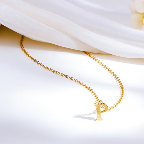 Image of Rubans Demi Fine Stainless Steel Alphabet Pendant CZ Gift for Women & Girls