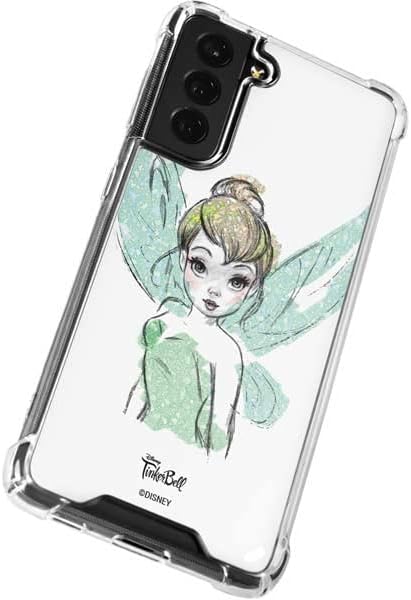 Skinit Clear Phone Case Compatible with Galaxy S22 - Officially Licensed Disney Tinker Bell Watercolor Fairy Art Design