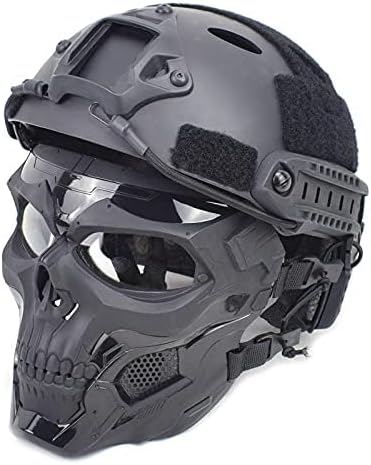 Miniatura 3 de NC PJ - Casco táctico rápido y máscara ajustable de Airsoft, máscara de cara completa, adecuada para paintball, Halloween, juegos de rol, fiestas de