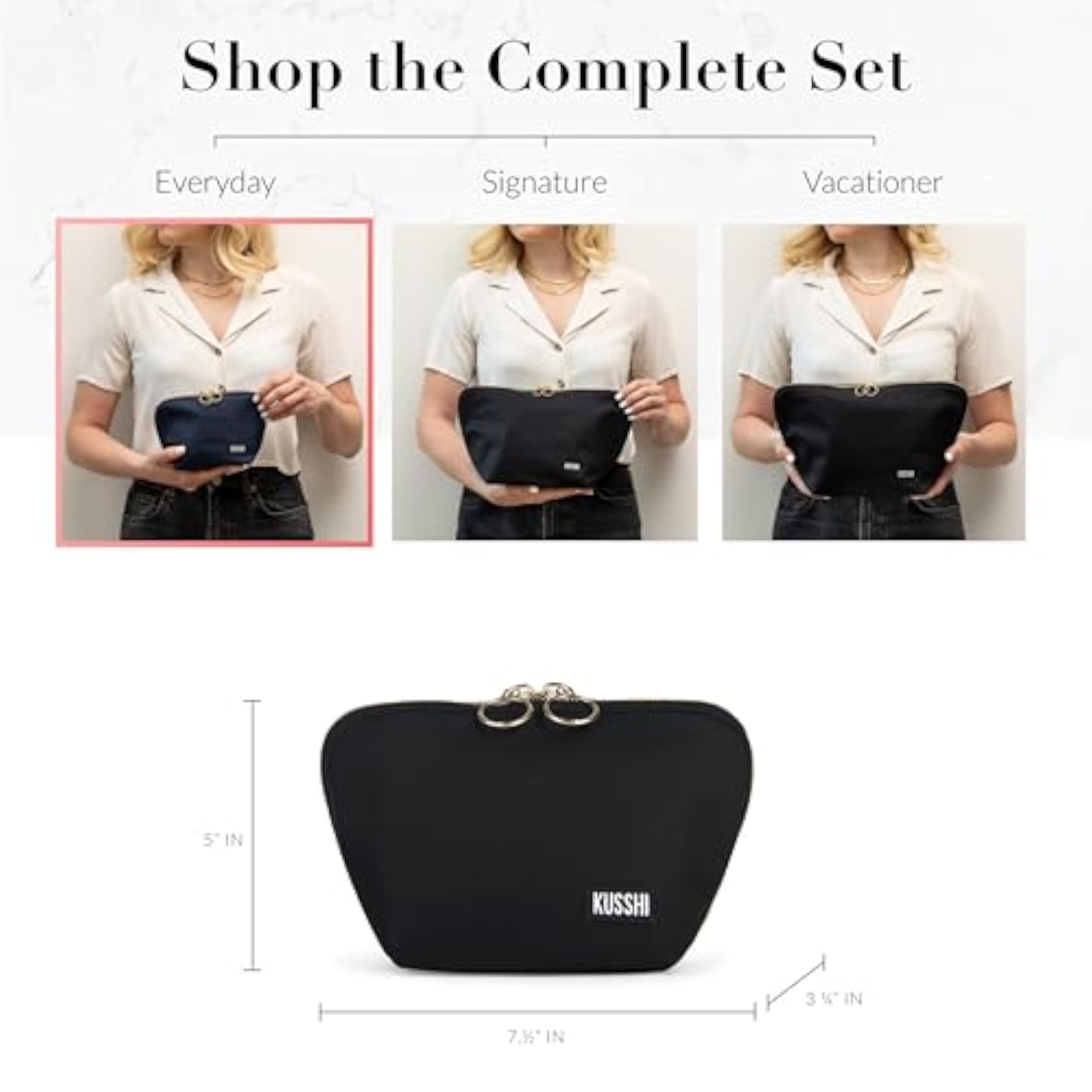 Washable Travel Makeup & Cosmetic Bag, Everyday Use
