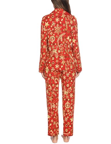 Image of Pjmlifecoco Pajamas Set Long Sleeve Womens Button Down Sleepwear Two Piece Nightwear Soft Pj Lounge Sets S-XXL