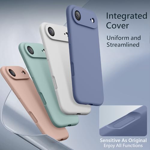 Image of FireNova Magnetic for iPhone Air Case, Compatible with MagSafe, [Integrated Silicone Camera Control Button] [Camera Protection] Microfiber Lining Phone Case for iPhone 17 Air, 6.5 inch, Lavender Gray