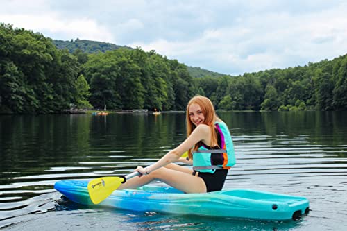 Image of Perception Kayaks Hi Five | Sit on Top Kids Kayak for Kids up to 120 Lbs.| Youth Kayak with Paddle