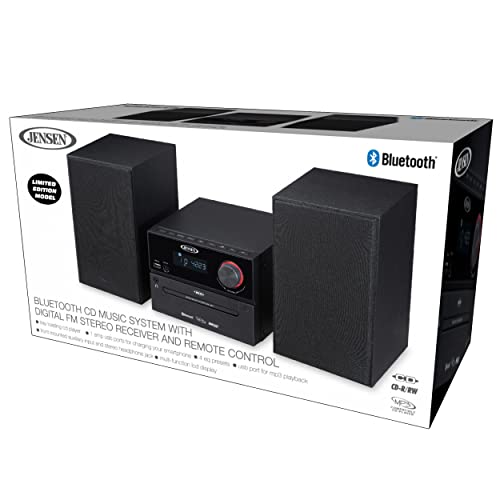 Jensen JBS-500 PROFESSIONAL (JET BLACK) Professional Jbs-500 Modern Bluetooth Wireless Stereo Music System Home Cd Player thumb #6
