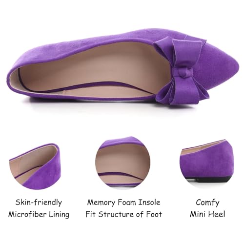 Image of SAILING LU Women's Bow-Knot Pointed Toe Ballet Flats