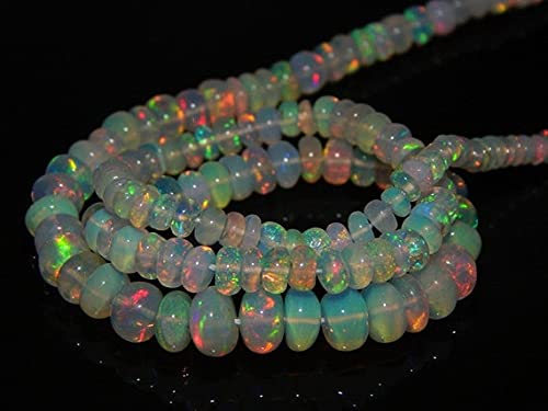 Opale d'Éthiopie naturelle LKBEADS rondelle lisse 2x6mm pour joaillerie haut de gamme