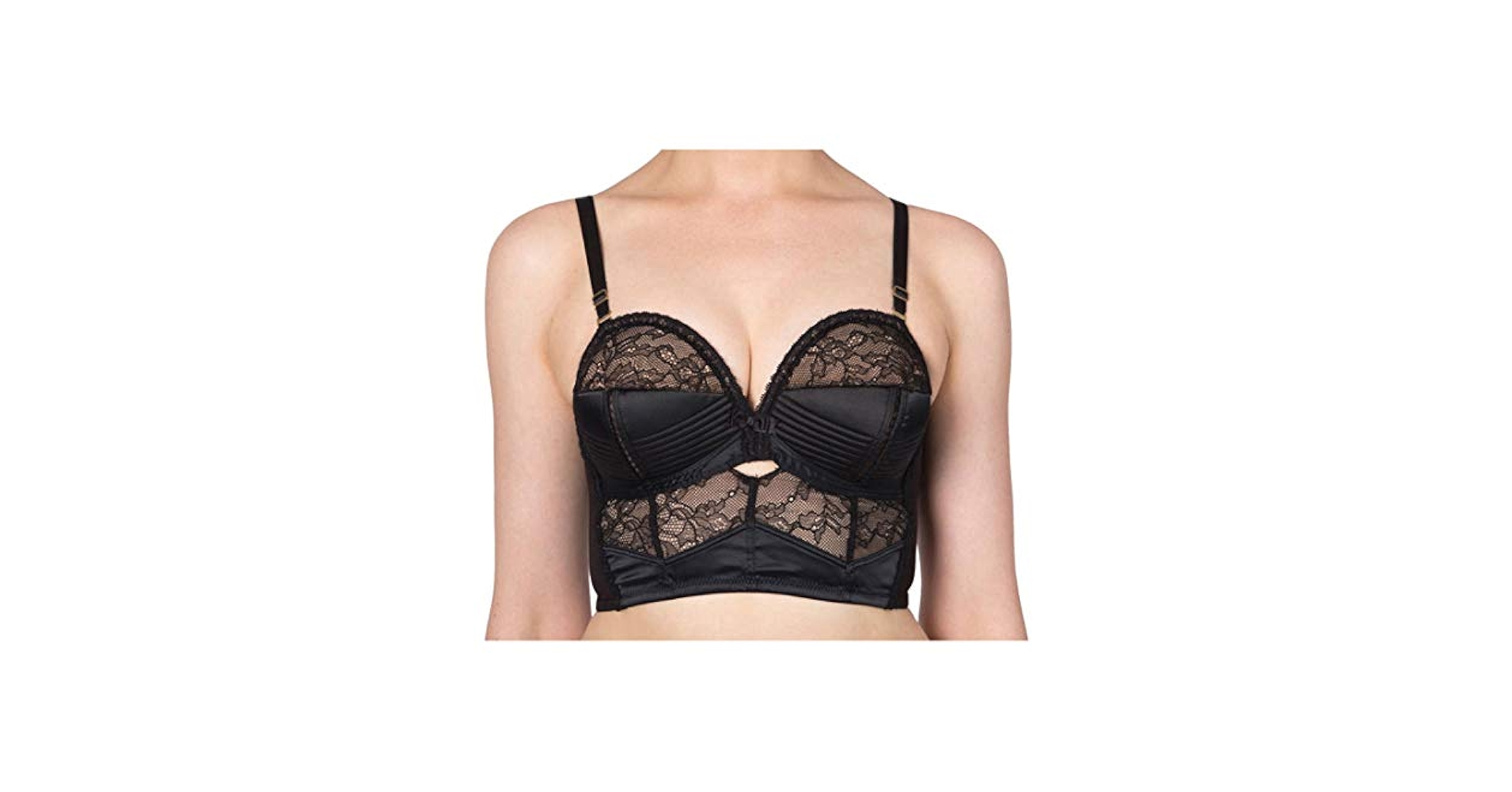 Dita Von Teese Her Sexellency Longline Bra D53930, Black