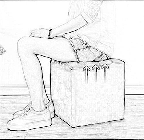 Repose-pieds de rangement rembourré et confortable en similicuir