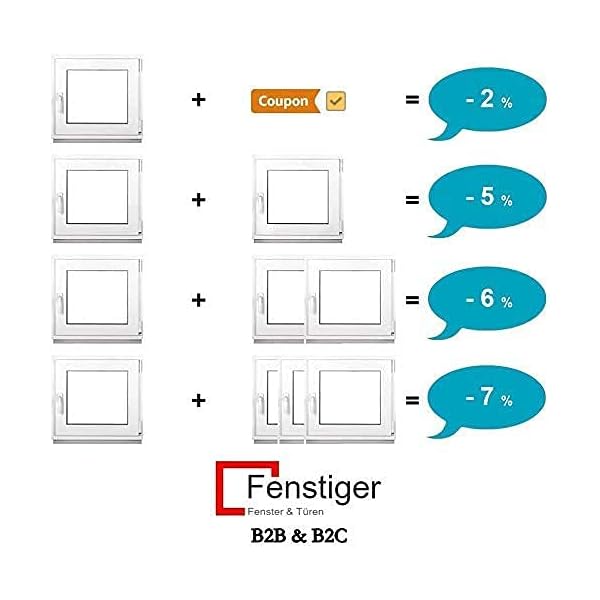 Premium Kunststofffenster Von Komforta - Kellerfenster Weiß Argon Isoglas BxH: 700 x 750 mm Garagenfenster/Gartenhaus… – Bild 3