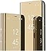 Produktbild Hülle Kompatibel mit Samsung Galaxy S20 FE 5G Hülle Clear View Spiegel Standfunktion Handyhülle Ultra Dünn PU Leder Flip Kratzfest Schutzhülle für Samsung S20 FE 5G (Golden)
