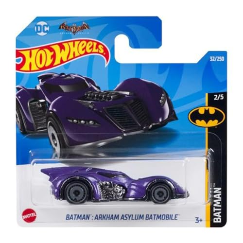 Hot Wheels - Arkham Asylum Batmobile - Batman 2/5 - HCW63 - Tarjeta corta - Púrpura Metálico - DC - Mattel 2022