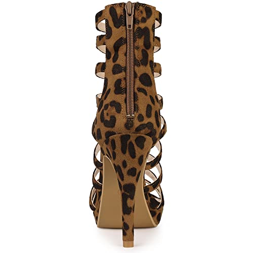 Allegra K Women's Stiletto Platform Heels Strappy Gladiator Heel Sandals3