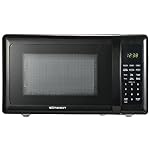 Emerson MW7302B Compact Countertop Microwave Oven with Touch Control, LED Display, 700W, 10 Power Levels, 6 Auto Menus, Glass Turntable and Child Safe Lock, 0.7 Cu., Ft. Black