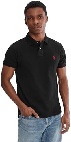 POLO RALPH LAUREN slim fit XS 2枚ブラック POLO RALPH LAUREN Men's Custom Slim Fit Polo Shirt, Black (Red