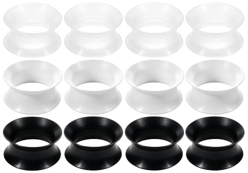 Cisyozi 14mm Silicone Gauges Tunnels Plugs Earrings Ultra Thin Plastic Ear Skin Flexible Flesh Clear Soft Tunnels Expander Stretching Gauges Earlet Gauges Kit Retainer 9/16 inch Women Men white Black