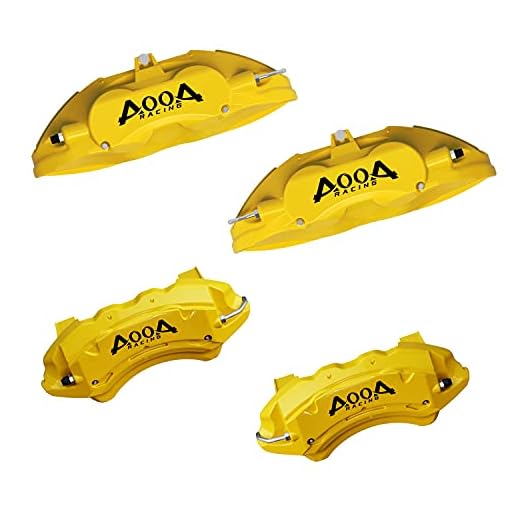 AOOA Caliper Covers Yellow Brake and Black Characters Covers Fits Mustang High Performance Edition（set of 4）