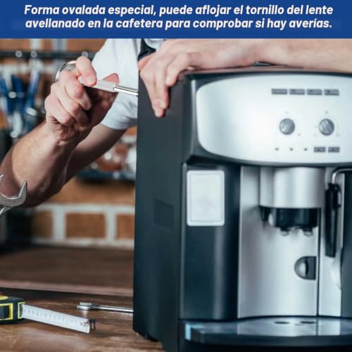 Miniatura 5 de Llave De Cabeza Ovalada, Llave De Cabeza Ovalada Con Llavero, Llave De Cafetera, Llave De Cabeza Ovalada, Compatible Con Jura Krups Siziliana Aeg Automáticas Automáticas Para Desmontar El Grupo De