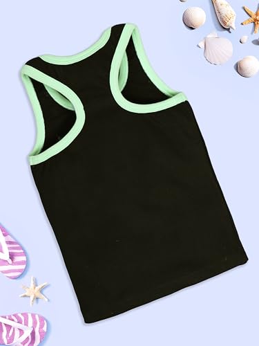 Image of KiddoPanti Girls Chest Printed Sleeveless Rib Racer Back Tank Top