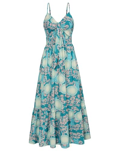 Image of GRACE KARIN Womens Summer Floral Maxi Dresses 2026 Long Flowy Boho Dress Beach Vacation Sundresses Casual Clothes with Pocket