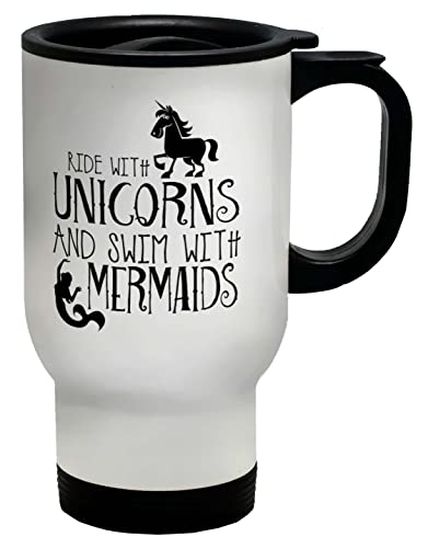 Image of Shopagift Ride with Unicorns and Swim with Mermaids Travel Mug Cup