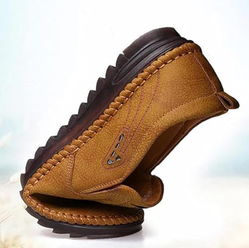 TangDao Men’s Loafers, Leather Slip On Moccasins Penny Loafers, Breathable Driving Walking Lightweight Casual Shoes4
