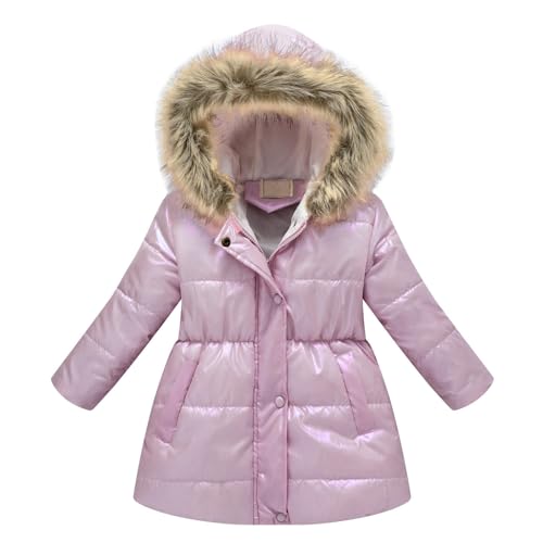 Girl Heavyweight Puffer Winter Coats Kids Parka Fleece Thicken Snow Outwear Cozy Hooded Jacket Windproof Clothes2