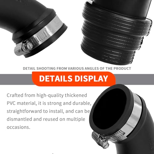 Image of RV PVC Sewer Kit - 7-Piece Complete Connection Set with Gate Valve & Storage Box, 3 inch Fittings, 3-in-1 Cleanout Adapter, Leak-Proof Camper Waste Plumbing Adapter