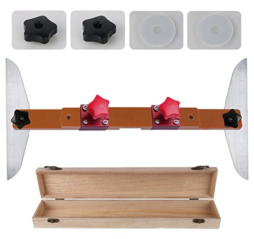 Stair Tread Gauge Measuring jig - Stair Tread Template Tool Extendable Length,Stair Tread Measuring Tool Including Scale Plate.