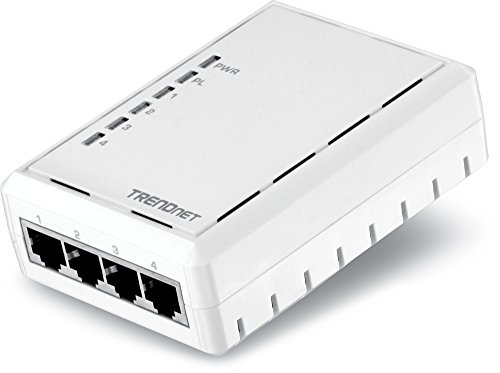 TRENDnet Powerline AV500 4-Port Hub, TPL-4052E