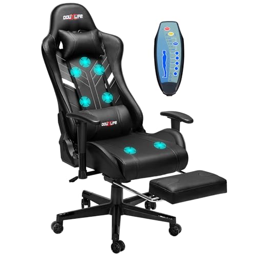 7-Point Massage Gaming Chair...