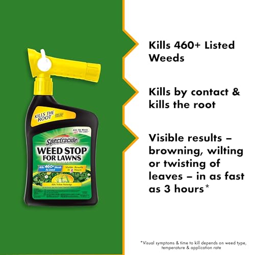 Spectracide Weed Stop For Lawns Concentrate 32 Ounces, Ready To Spray, Kills All Types Of Listed Broadleaf Weeds
