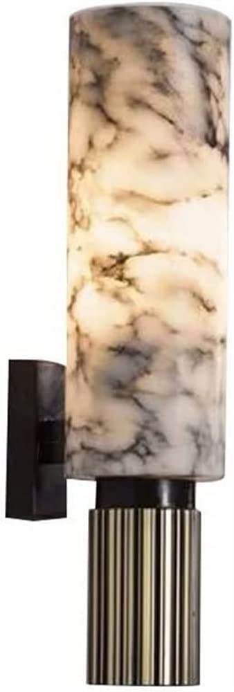 ZXTIIEUF Wall Mount Light Natural Marble Lamp Sconce Copper Compatible with Villa Aisle Corridor Bedroom Livingroom Lámpara De Pared LED Chandelier Ceiling