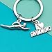 Dabihu Swim Keychain Inspirational Gift for Swimmers - Keyring Encouragement Jewelry for Swimming Lovers, Team, Graduation, Christmas, Birthday