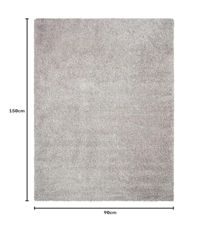 Image of Premium Antiskid Shaggy Carpet /Rug Plain Fur Rectangular Rugs,Soft Microfiber for Bedroom,Living Room,Kids Room,Hall etc (Silver, 3x5 feet)